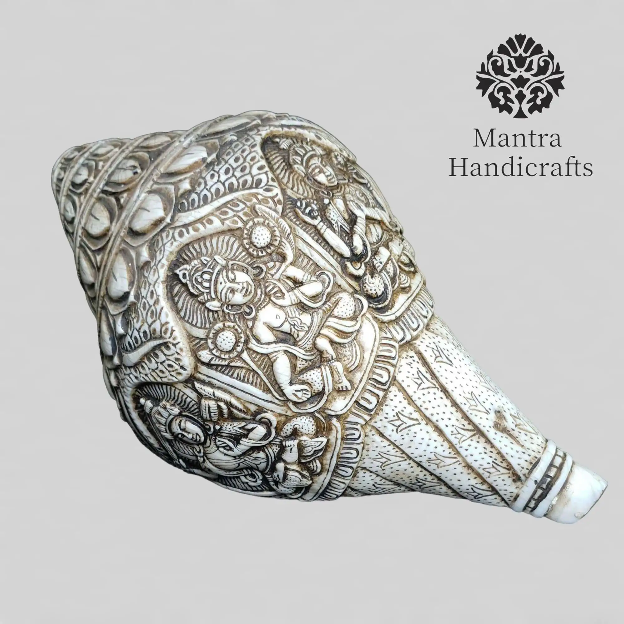 Authentic Tibetan Conch Shell |  Unique Collectible Item - Image 5