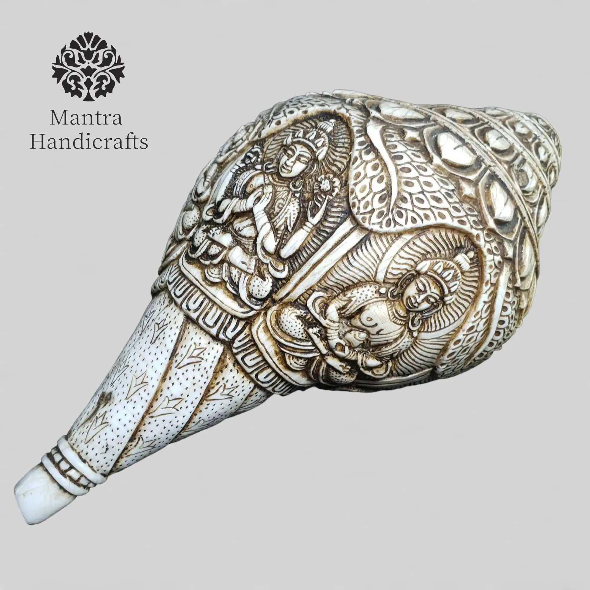 Authentic Tibetan Conch Shell |  Unique Collectible Item - Image 4