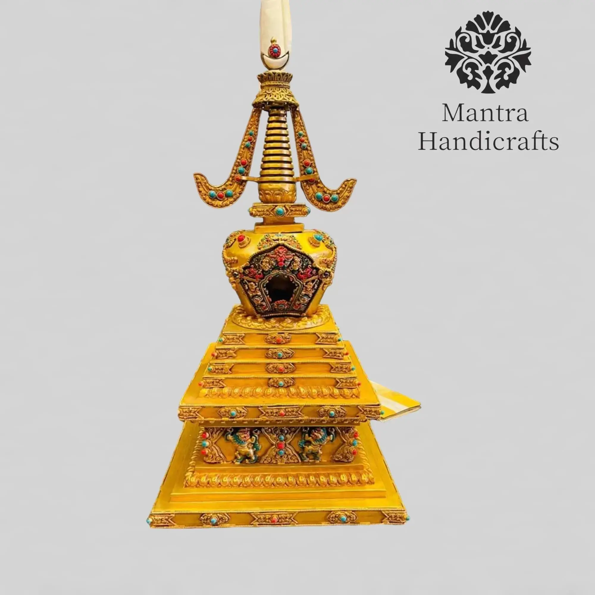 Buddhist Stupa Statue | Copper Boudhanath Stupa