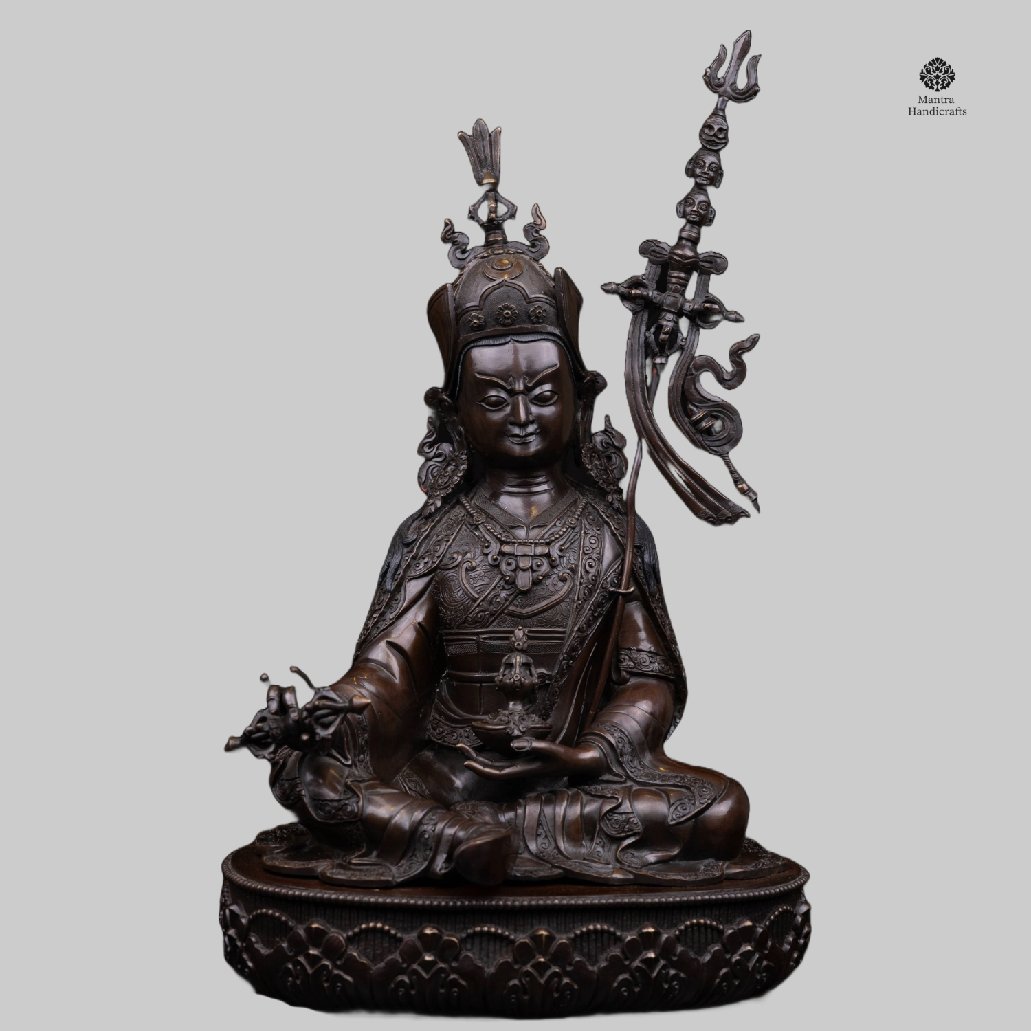 Padmasambhava Statue | Oxidized Copper Finish
