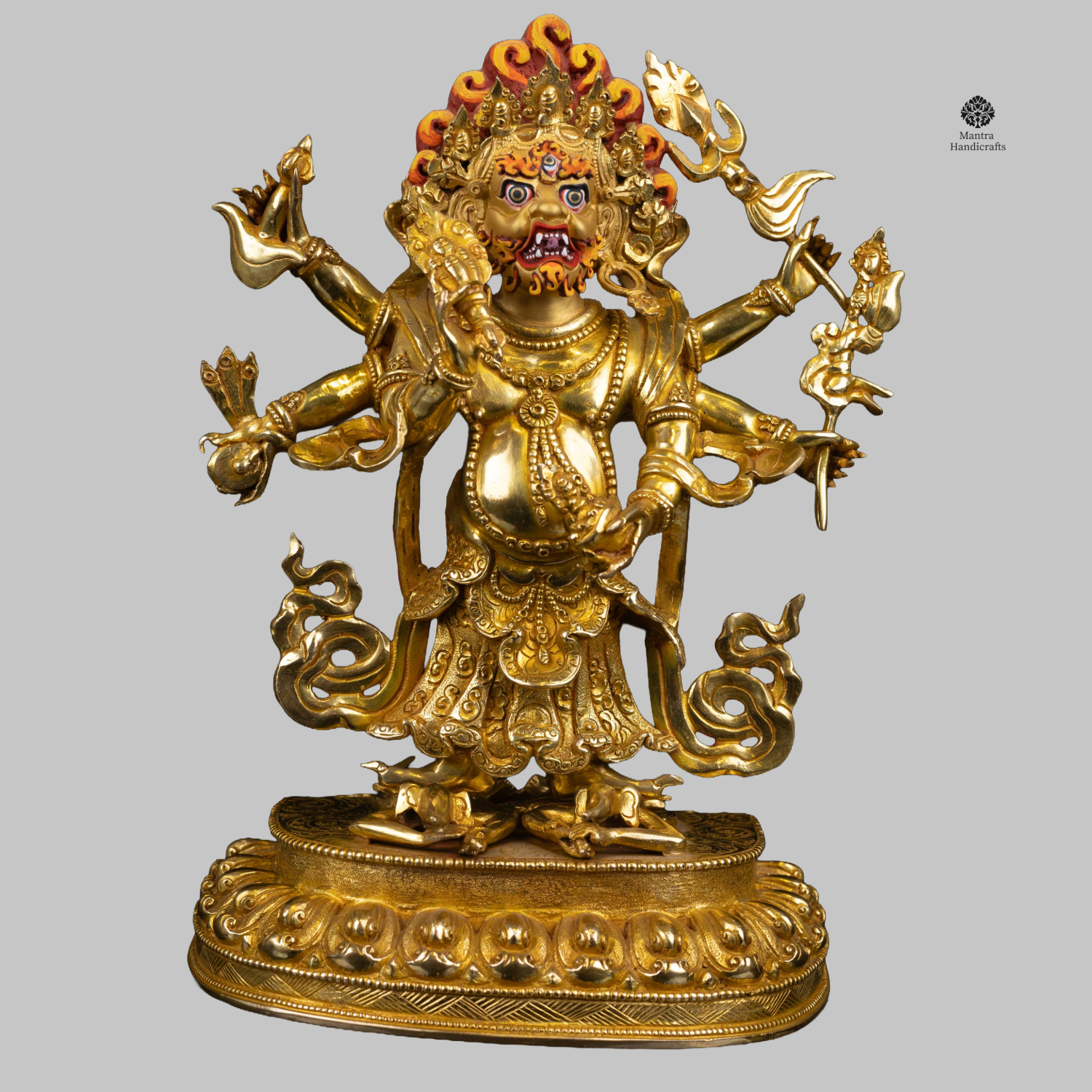 White Mahakala Statue | Tibetan God of Wealth & Prosperity