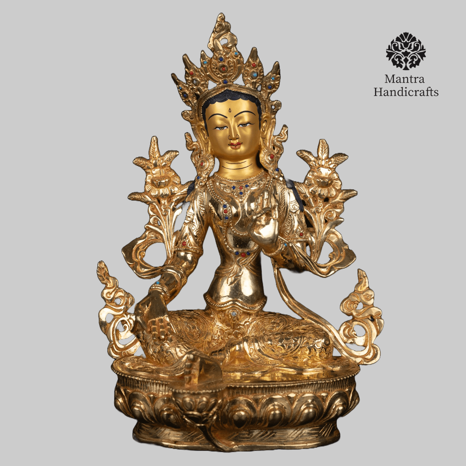 Green Tara Statue | Exquisite Himalayan Artistry | Compassionate Protector