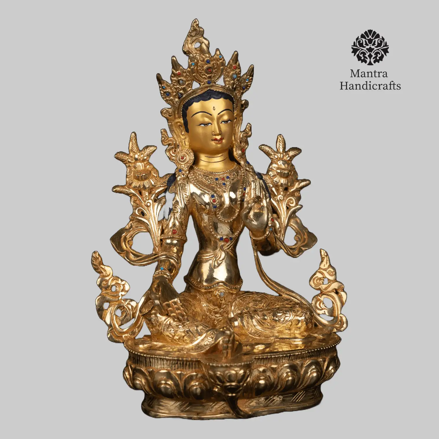Green Tara Statue | Exquisite Himalayan Artistry | Compassionate Protector