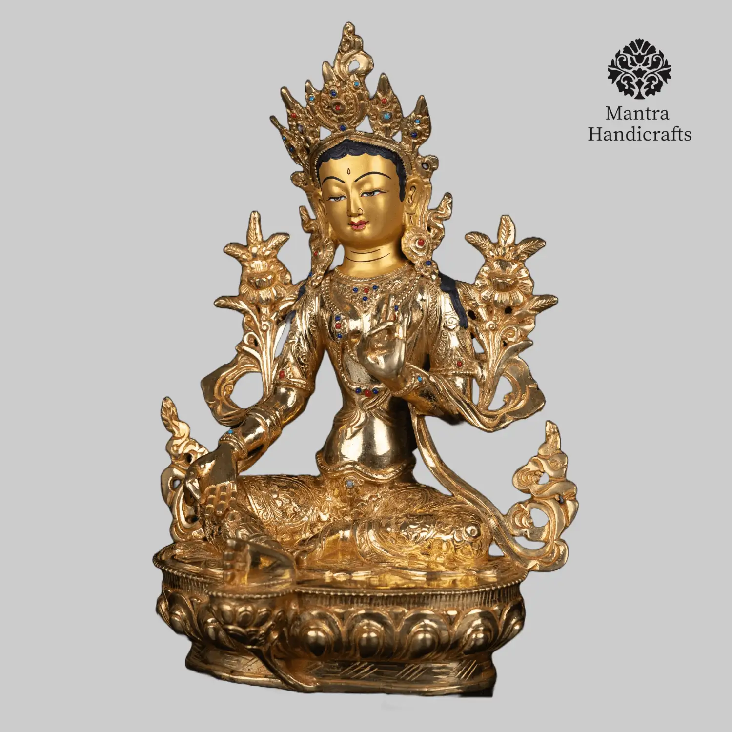Green Tara Statue | Exquisite Himalayan Artistry | Compassionate Protector