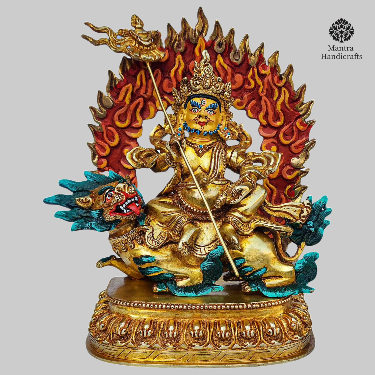 Jambhala Buddha Statue | 24K Gold Plated Handcrafted Namtose Figure