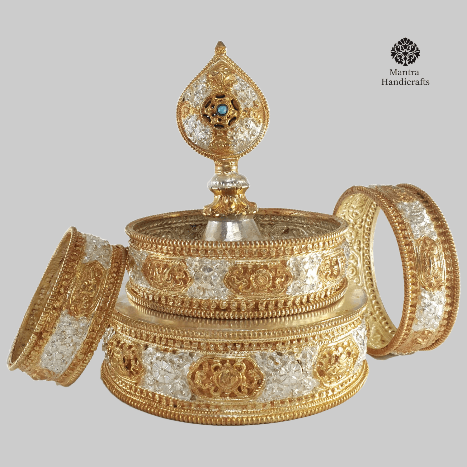 Ratna Mandala Offering Sets | Gold & Silver Plated Copper