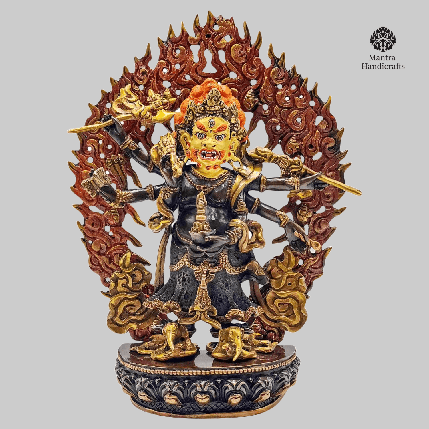 White Mahakala Statue | Handcrafted in Nepal