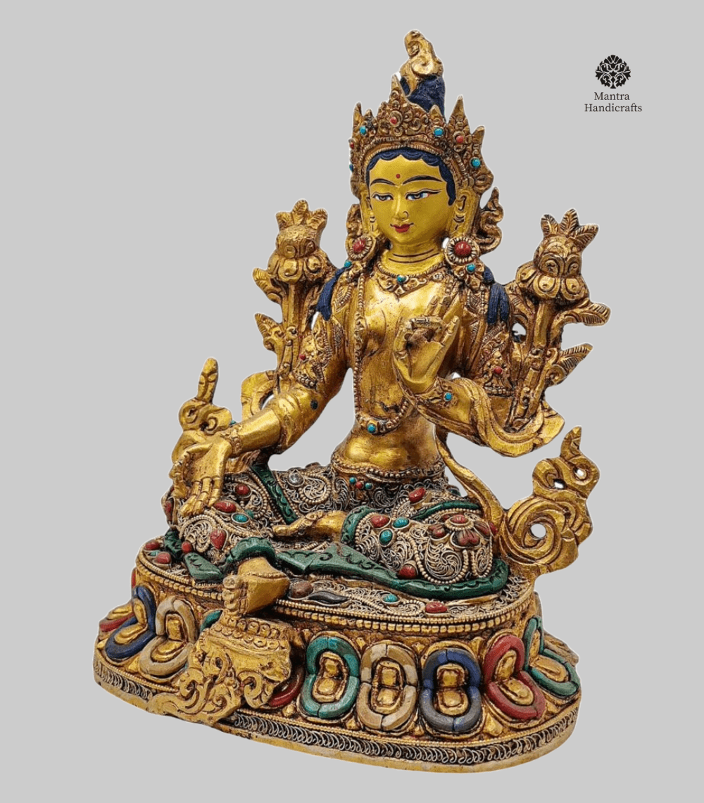 Green Tara Statue | Swift Action & Protection