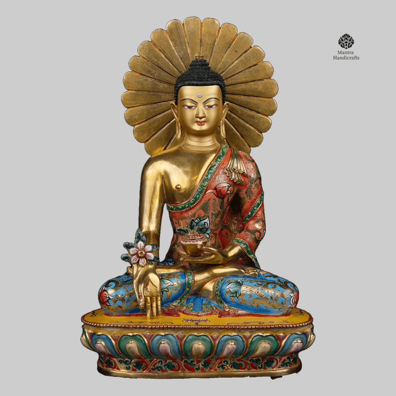 Medicine Buddha Statue | Thangka Colors & Painted Face