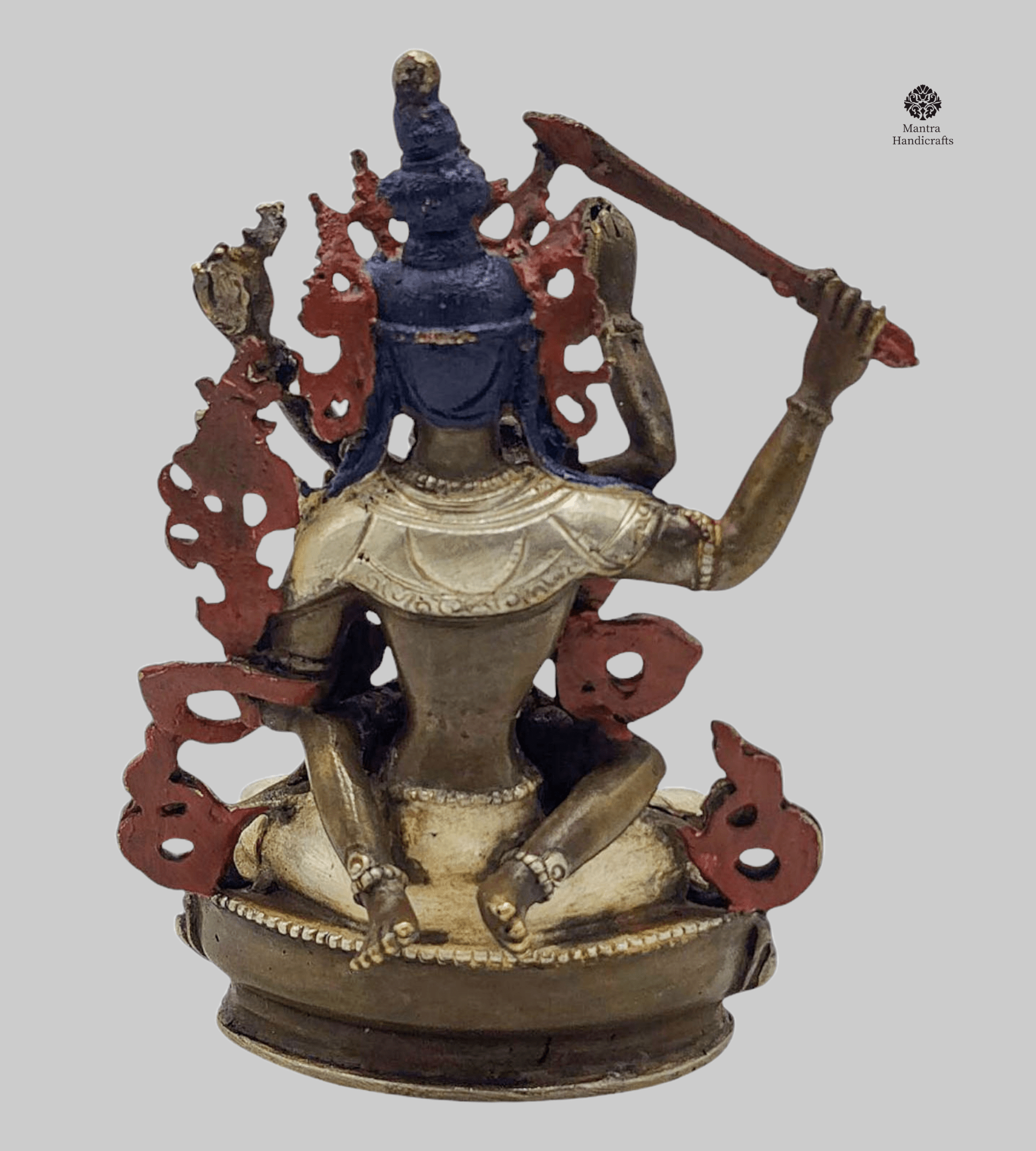 Manjushri Shakti Mini Statue | Wisdom Deity with Sword 2 Manjushri Shakti Mini Statue | Wisdom Deity with Sword