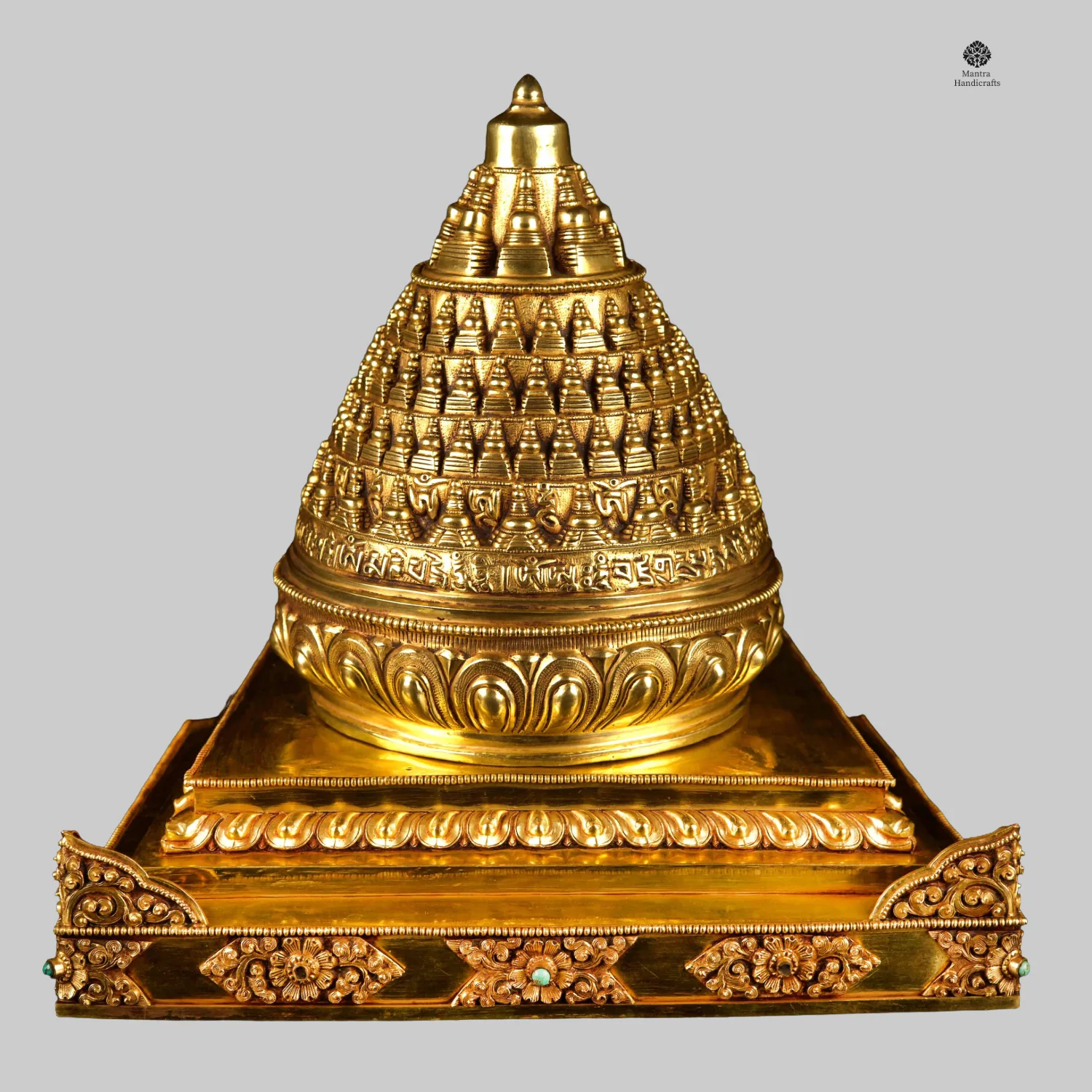 Stupa Statue | Handmade Sacred Buddhist Monument of Peace