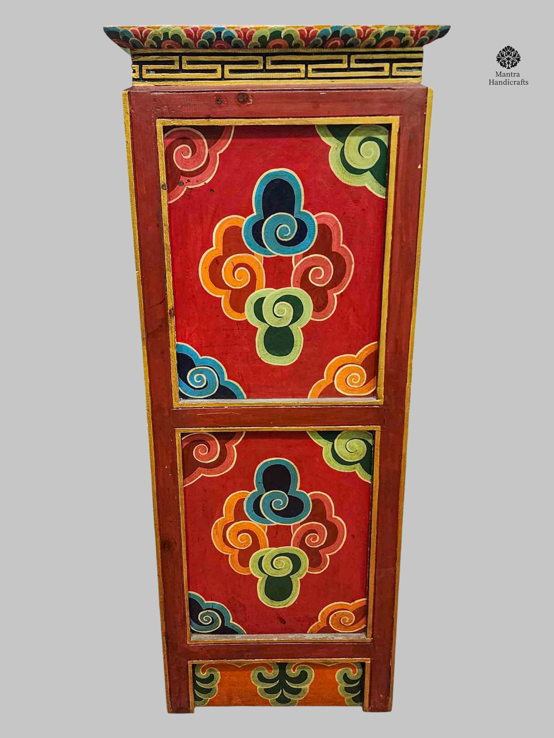 Tibetan Cabinet | Four-Door Hand-Painted Sacred Furniture 3 Tibetan Cabinet | Four-Door Hand-Painted Sacred Furniture