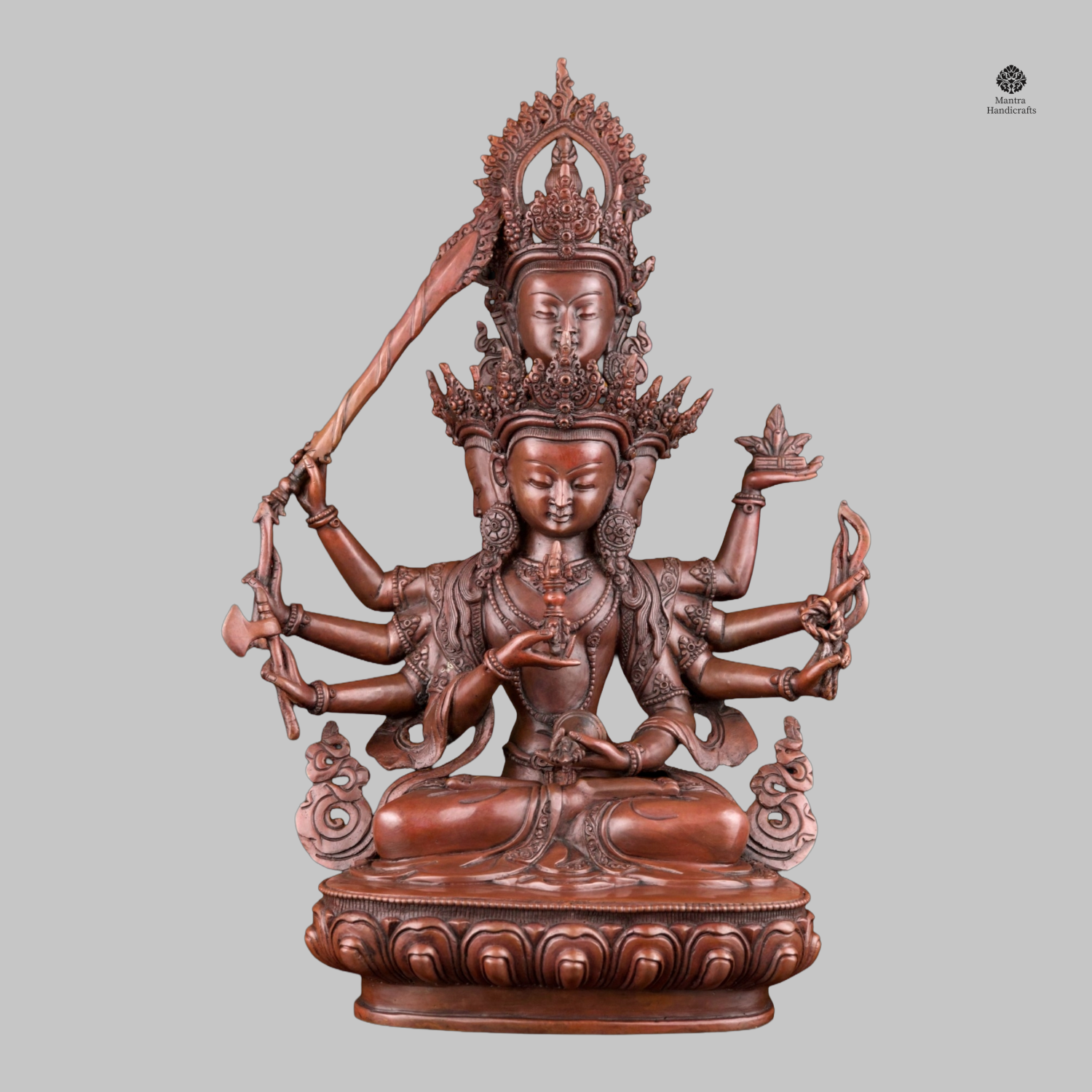 Chocolate Oxidized Vajrasattva | Buddhist Purity Deity
