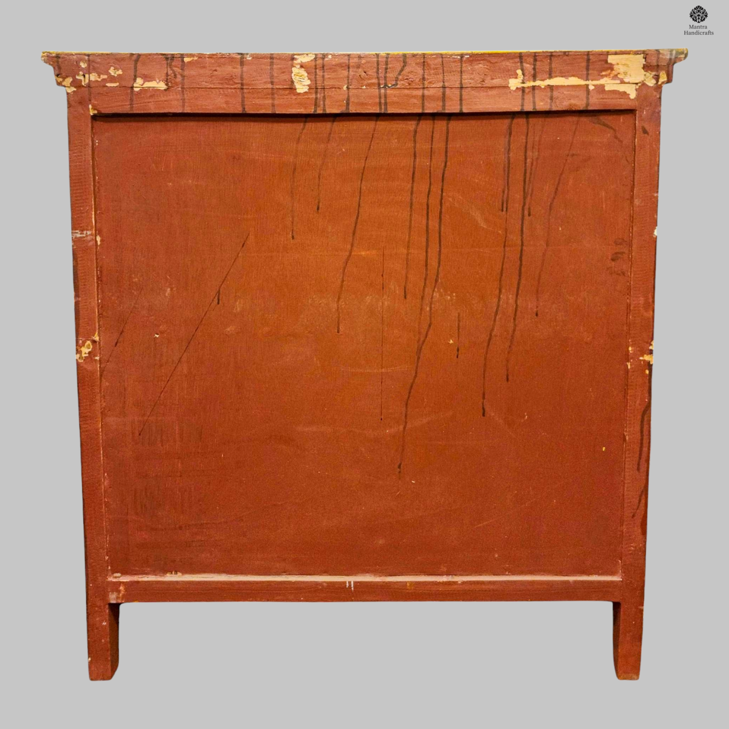 Tibetan Cabinet with Buddha | Hand-Painted Two-Door Shrine