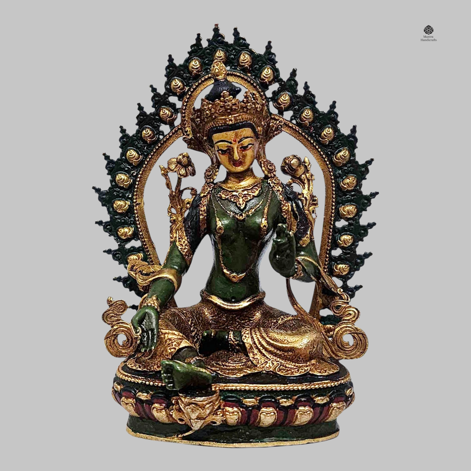 Green Tara Mini Buddhist Statue | Compassion & Action
