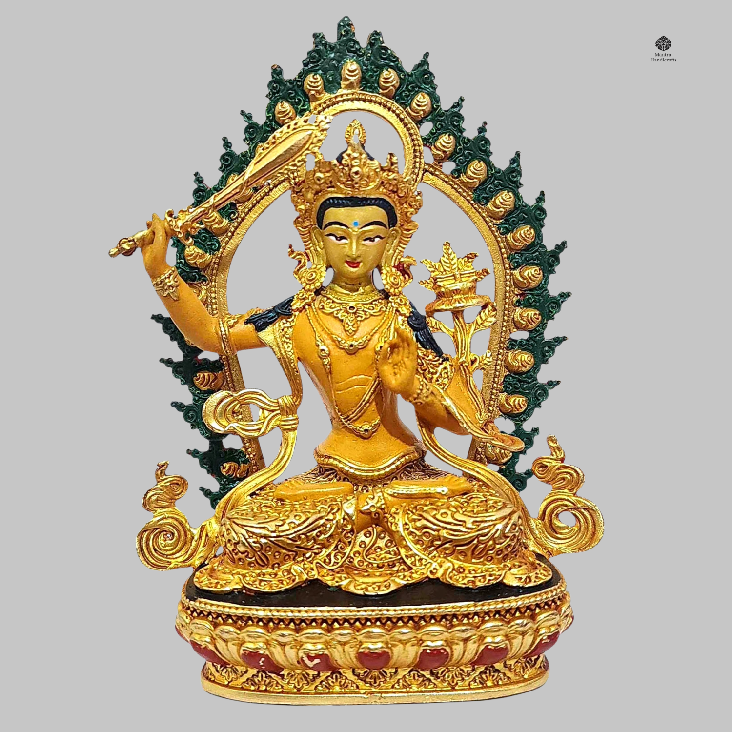 Manjushree Mini Buddha Statue | Sword of Wisdom